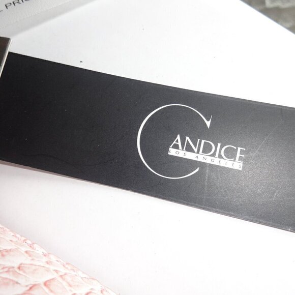 Candice ( LA)  light pink shoulder bag new with tags snake skin design stands up - Picture 3 of 13